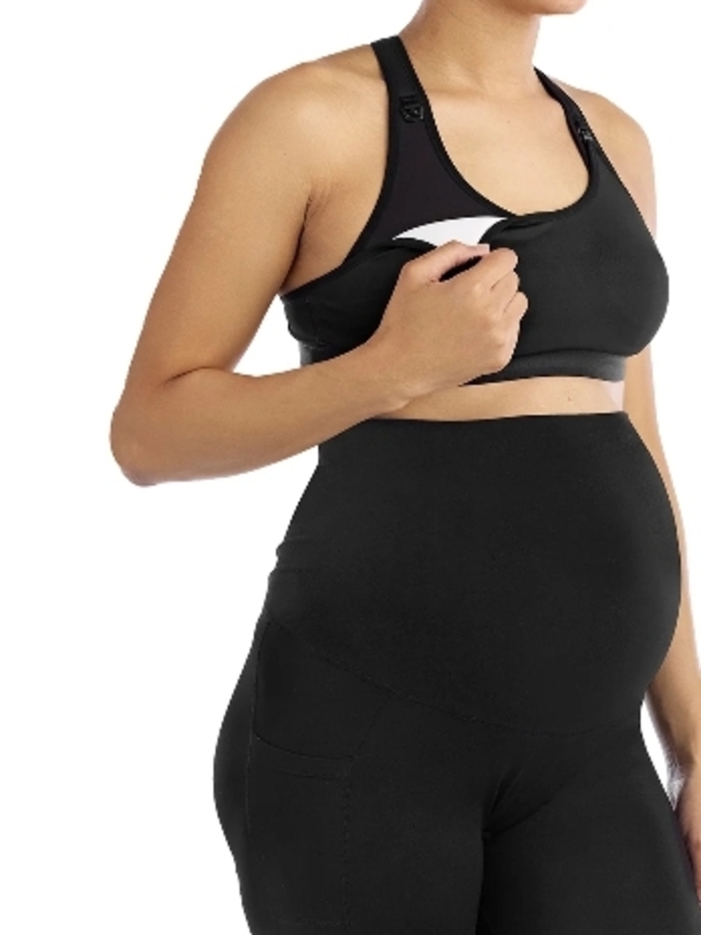 Time and Tru Black Maternity Nursing Sports Bra